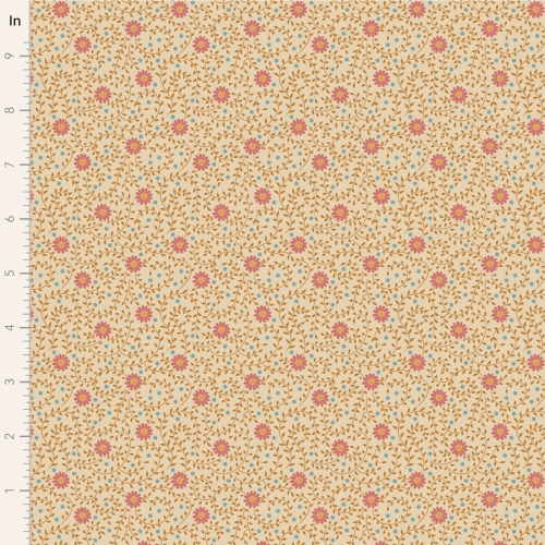 Tilda Patchwork Stoff Baumwolle - Sanctuary - Daisydream Tan